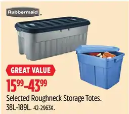 Canadian Tire Selected Roughneck Storage Totes offer