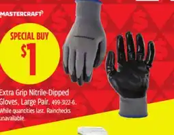 Canadian Tire MASTERCRAFT Extra Grip Nitrile-Dipped Gloves offer