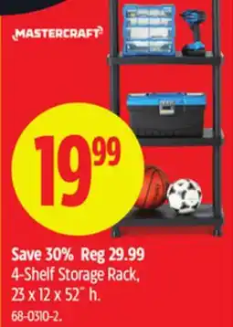 Canadian Tire Mastercraft 4-Shelf Storage Rack, 23 x 12 x 52˝ h offer