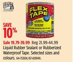 Canadian Tire Liquid Rubber Sealant or Rubberized Waterproof Tape offer