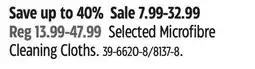 Canadian Tire Selected Microfibre Cleaning Cloths offer