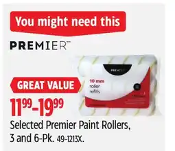 Canadian Tire Selected Premier Paint Rollers offer