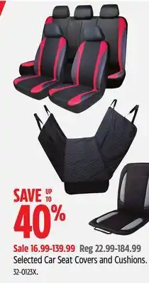 Canadian Tire Autotrends Selected Car Seat Covers and Cushions offer