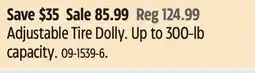 Canadian Tire Motomaster Adjustable Tire Dolly offer