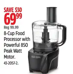 Canadian Tire 8-Cup Food Processor with Powerful 850 Peak Watt Motor offer
