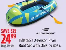 Canadian Tire Pathfinder Inflatable 2-Person River Boat Set with Oars offer