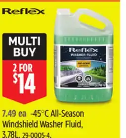 Canadian Tire Reflex -45°C All-Season Windshield Washer Fluid, 3.78L offer