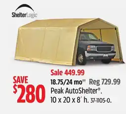 Canadian Tire ShelterLogic Peak AutoShelter offer