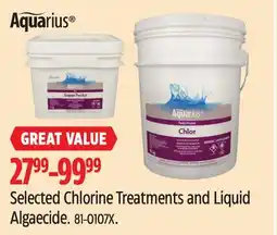 Canadian Tire Selected Chlorine Treatments and Liquid Algaecide offer