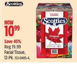 Canadian Tire Scotties Facial Tissue offer