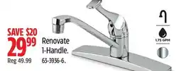 Canadian Tire Renovate 1-Handle. 1.75 GPM offer