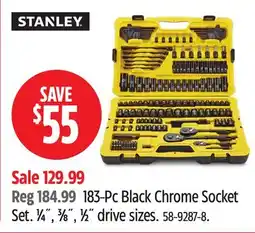 Canadian Tire Stanley 183-Pc Black Chrome Socket Set offer