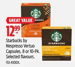 Canadian Tire Starbucks by Nespresso Vertuo Capsules, 8 or 10-Pk offer