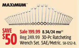 Canadian Tire Maximum 30-Pc Ratcheting Wrench Set offer