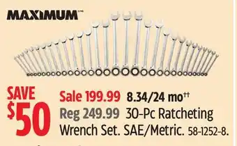 Canadian Tire Maximum 30-Pc Ratcheting Wrench Set offer
