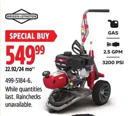 Canadian Tire BRIGGS & STRATTON Pressure Washer offer