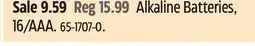 Canadian Tire Noma Alkaline Batteries, 16/AAA offer