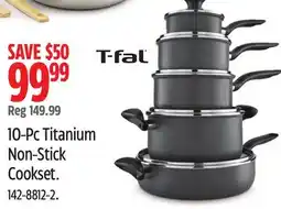 Canadian Tire T-fal 10-Pc Titanium Non-Stick Cookset offer