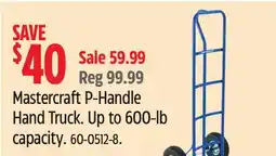 Canadian Tire Mastercraft P-Handle Hand Truck offer