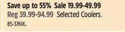 Canadian Tire Selected Coolers offer