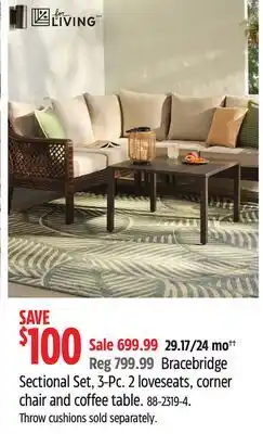 Canadian Tire For LIVING Bracebridge Sectional Set offer