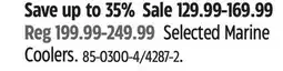 Canadian Tire Selected Marine Coolers offer