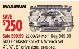 Canadian Tire MAXIMUM 500-Pc Master Socket & Wrench Set offer