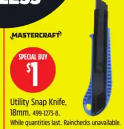Canadian Tire MASTERCRAFT Utility Snap Knife, 18mm offer