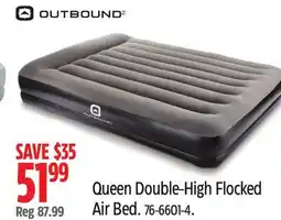 Canadian Tire OUTBOUND Queen Double-High Flocked Air Bed offer