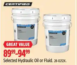Canadian Tire Selected Hydraulic Oil or Fluid offer