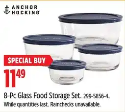 Canadian Tire 8-Pc Glass Food Storage Set offer