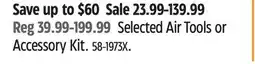 Canadian Tire Selected Air Tools or Accessory Kit offer