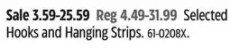 Canadian Tire Selected Hooks and Hanging Strips offer