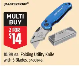 Canadian Tire Mastercraft Folding Utility Knife with 5 Blades offer