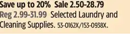 Canadian Tire Selected Laundry and Cleaning Supplies offer