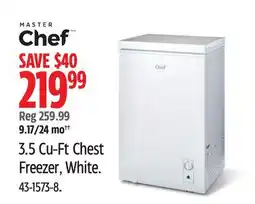 Canadian Tire 3.5 Cu-Ft Chest Freezer, White offer