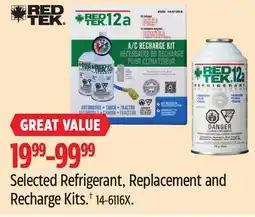 Canadian Tire Selected Refrigerant, Replacement and Recharge Kits offer