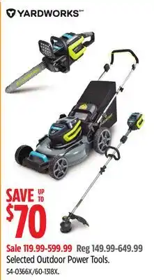 Canadian Tire Yardworks Selected Outdoor Power Tools offer