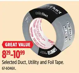Canadian Tire Selected Duct, Utility and Foil Tape offer