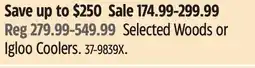 Canadian Tire Selected Woods or Igloo Coolers offer