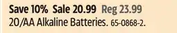 Canadian Tire DURACELL 20/AA Alkaline Batteries offer