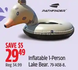 Canadian Tire Inflatable 1-Person Lake Bear offer