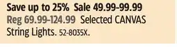 Canadian Tire Selected CANVAS String Lights offer