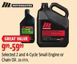 Canadian Tire MotoMaster Selected 2 and 4-Cycle Small Engine or Chain Oil offer