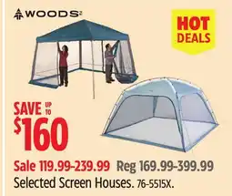 Canadian Tire Woods Selected Screen Houses offer