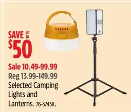 Canadian Tire Selected Camping Lights and Lanterns offer