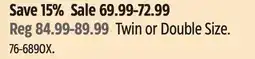 Canadian Tire Coleman Twin or Double Size Queen QuickBed Single-High Air Bed offer