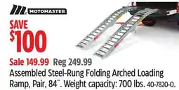 Canadian Tire MotoMaster Assembled Steel-Rung Folding Arched Loading Ramp offer
