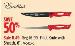 Canadian Tire Excalibur Fillet Knife with Sheath offer