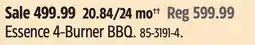 Canadian Tire Essence 4-Burner BBQ offer